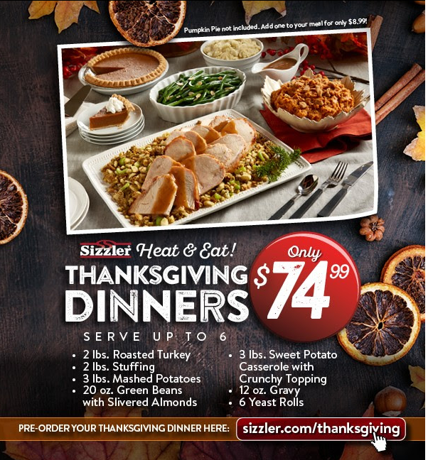 ᐅ Sizzler Thanksgiving 2020 Menu / Dinner Details